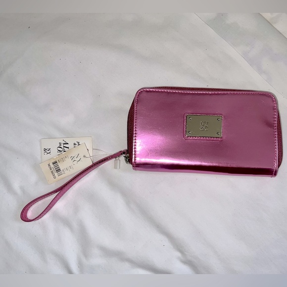 New York & Company Handbags - NWT NY& Co hot pink metallic bifold wristlet